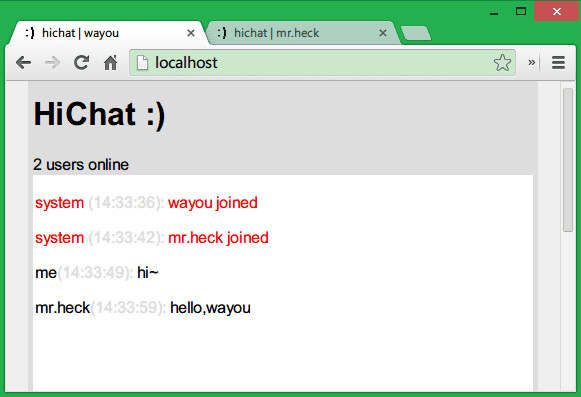 基于node.js websocket打造即时聊天程序嗨聊