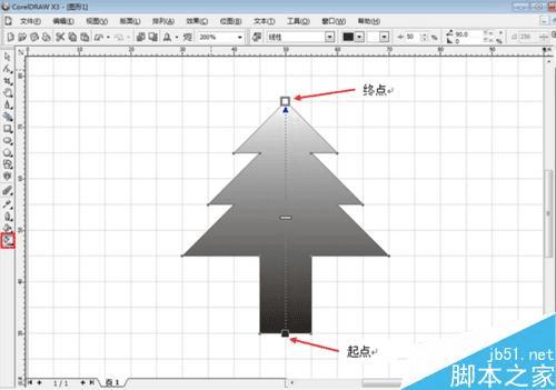 怎么样在CorelDRAW中使用对齐网络绘制圣诞树?