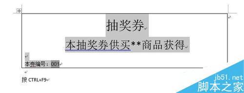 怎么样能够在Word中设计自动编号的抽奖券?