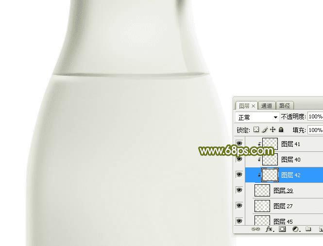 如何在ps中制作逼真精致的牛奶瓶子?