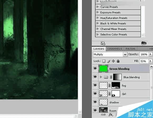在ps中合成独自坐在地下室男子的黑暗哥特风格场景的步骤