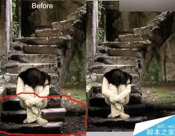 在ps中合成独自坐在地下室男子的黑暗哥特风格场景的步骤