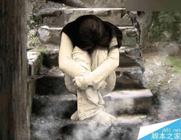 在ps中合成独自坐在地下室男子的黑暗哥特风格场景的步骤