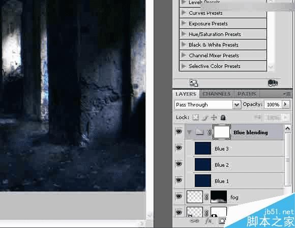 在ps中合成独自坐在地下室男子的黑暗哥特风格场景的步骤