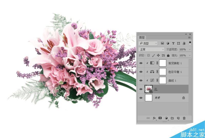 怎么样使用PS制作穿插在繁花中出彩融合文字?