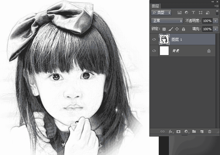 怎么样在PS中将真人照片转化为素描画?