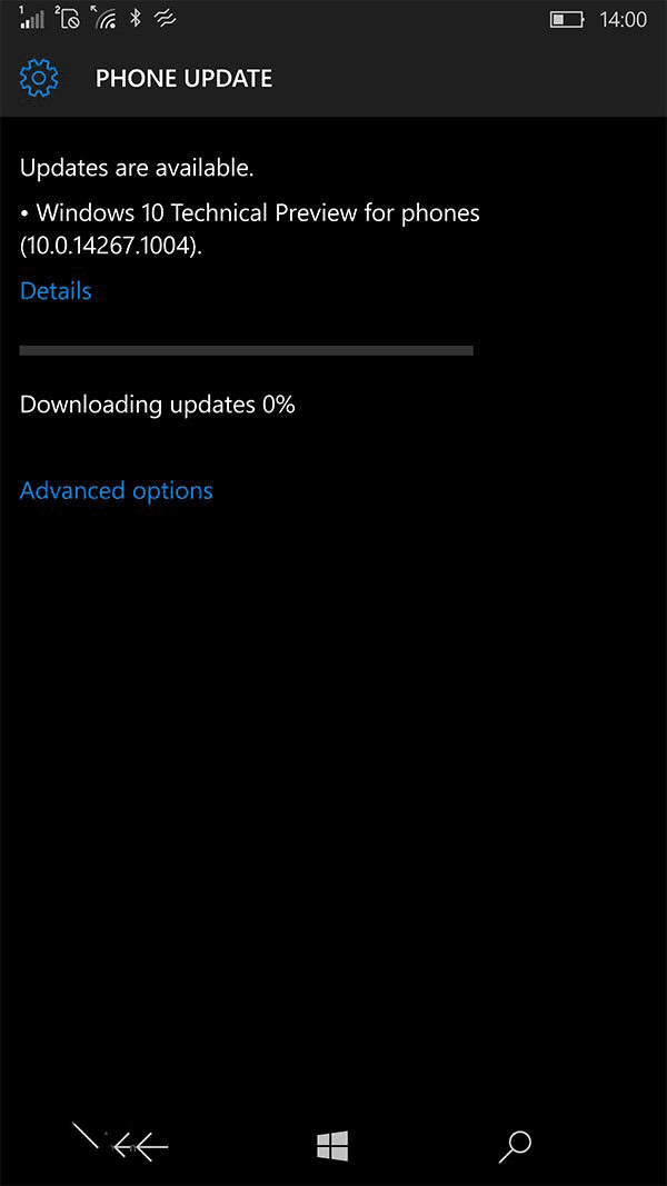 Win10 Mobile RedStoneԤ14267.1004Щ