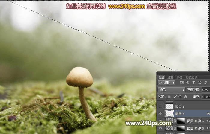 怎么样在PS中合成长着翅膀坐在蘑菇上的可爱天使?