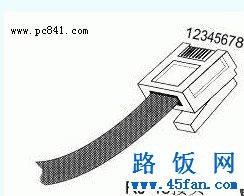 网线水晶头步线示意图