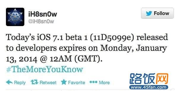 iOS7.1 beta���԰浽��ʱ��