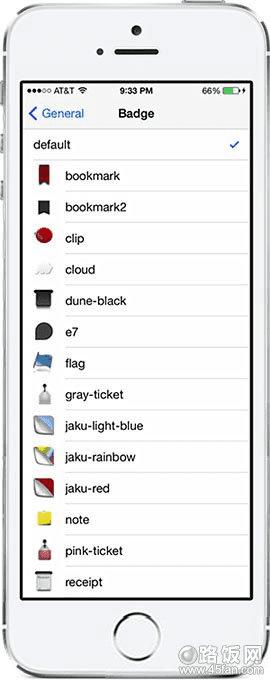 点击【Badge】进入可选择角标显示样式