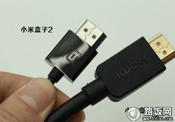小米盒子2与小米盒子HDMI高清数据线对比