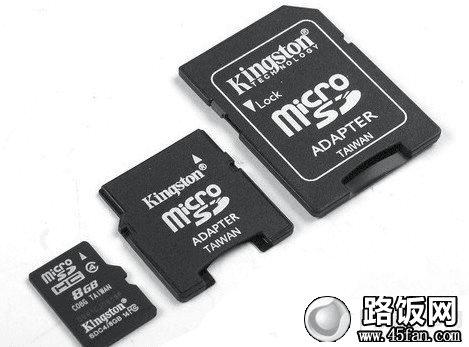 Micro SD/TF卡(左)MiniSD卡卡托(中)SD卡卡托(右)