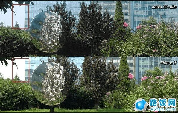 Ŭ����Z5 Mini��iPhone5���տ��ݶȶԱ� 