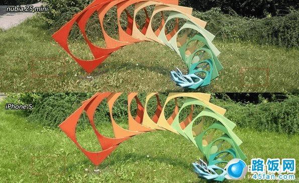 Ŭ����Z5 Mini��iPhone5����ɫ�ʶȶԱ�