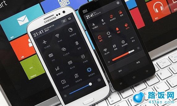 锤子ROM通知中心与小米MIUI通知中心对比