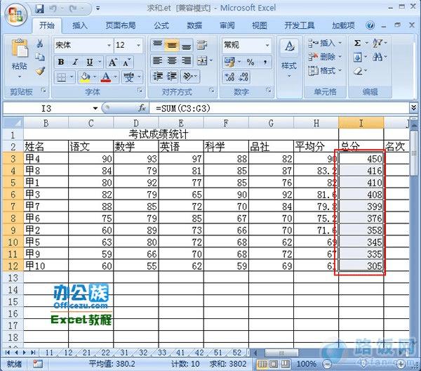 excel2007表格中,设置不同数字的表格显示不同