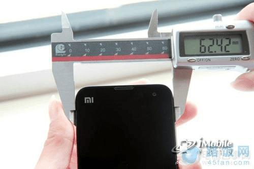 小米手机2窄边宽度测量