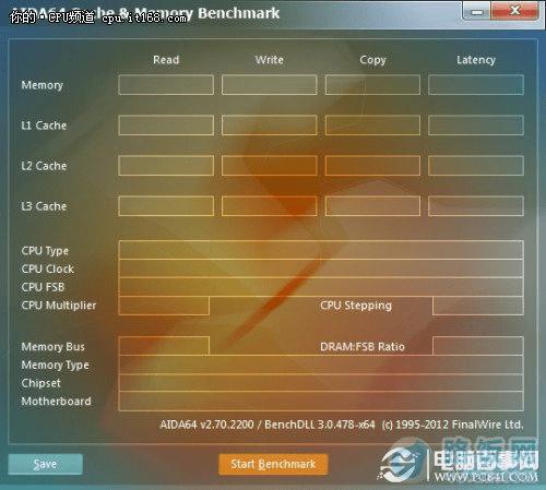 AIDA64内存读写带宽测试