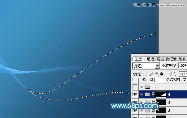 PS设计蓝色动感桌面背景图片教程