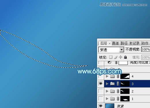 PS设计蓝色动感桌面背景图片教程