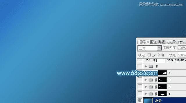 PS设计蓝色动感桌面背景图片教程