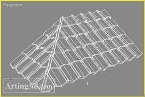poly制作有瓦的房顶的方法