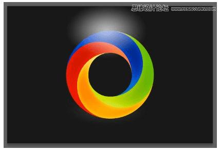 通过Photoshop绘制漂亮炫彩3D圆环logo的步骤