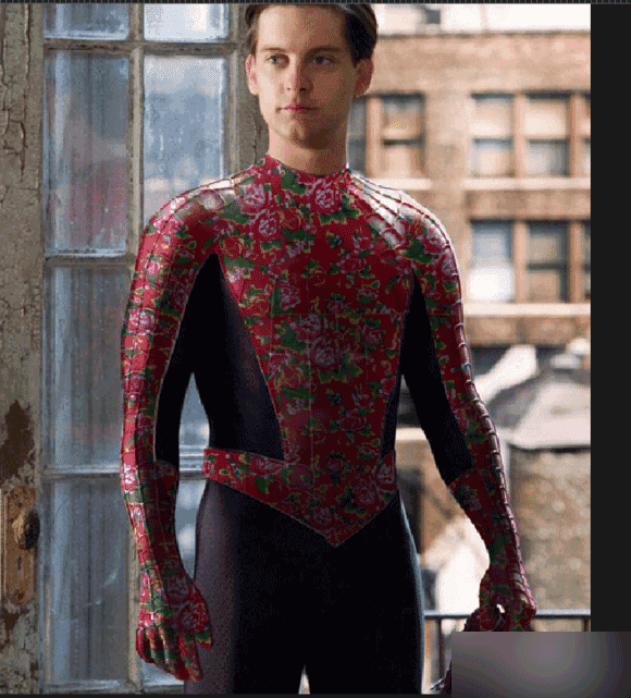 PS给蜘蛛侠换漂亮东北棉袄的操作教程