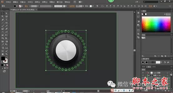 PS+AI轻松鼠绘逼真旋转按钮的操作教程