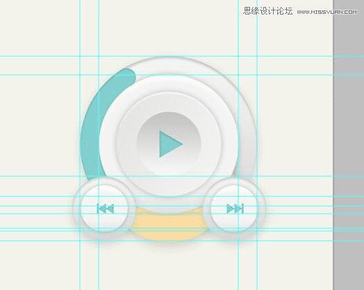 Photoshop制作有质感的圆形播放器UI图标的方法