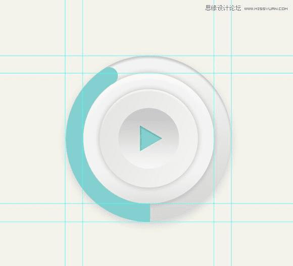 Photoshop制作有质感的圆形播放器UI图标的方法