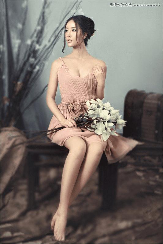 使用PS调出室内模特柔美的淡雅肤色,该怎么操作?