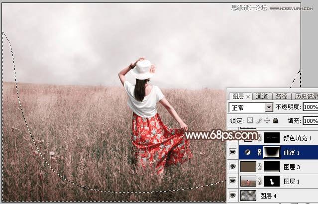 如何用ps调出早晨雾蒙蒙的外景人像?