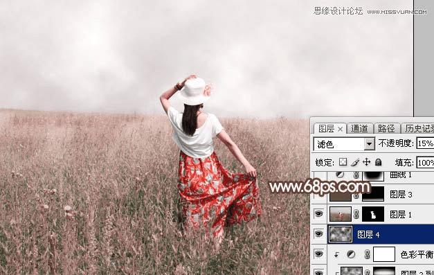 如何用ps调出早晨雾蒙蒙的外景人像?