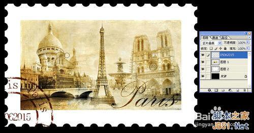 Photoshop怎么制作复古风的邮票和邮戳?