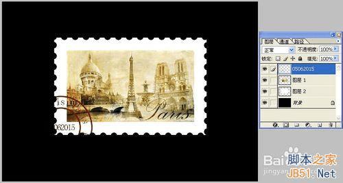 Photoshop怎么制作复古风的邮票和邮戳?