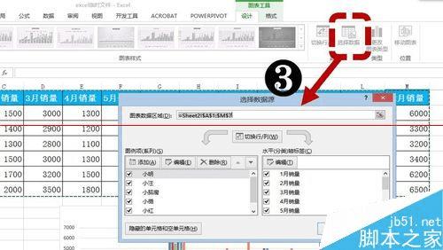 在excel图表中设置根据自己的筛选产生变动功能的方法步骤