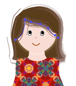 如何使用AI绘制可爱卡通小女孩?