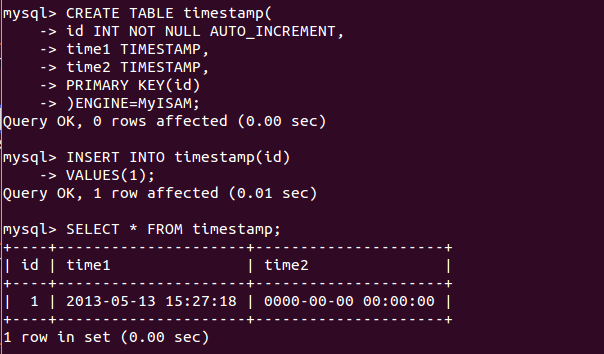 MySQL5.6数据库TIMESTAMP的变化分析 _ 路