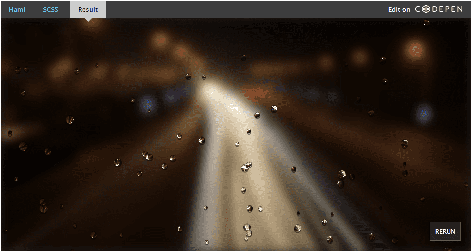 纯css如何实现窗户玻璃雨滴效果?