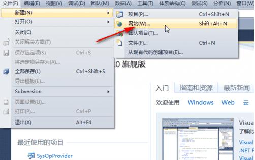 VS2010如何新建站点、发布站点并访问?