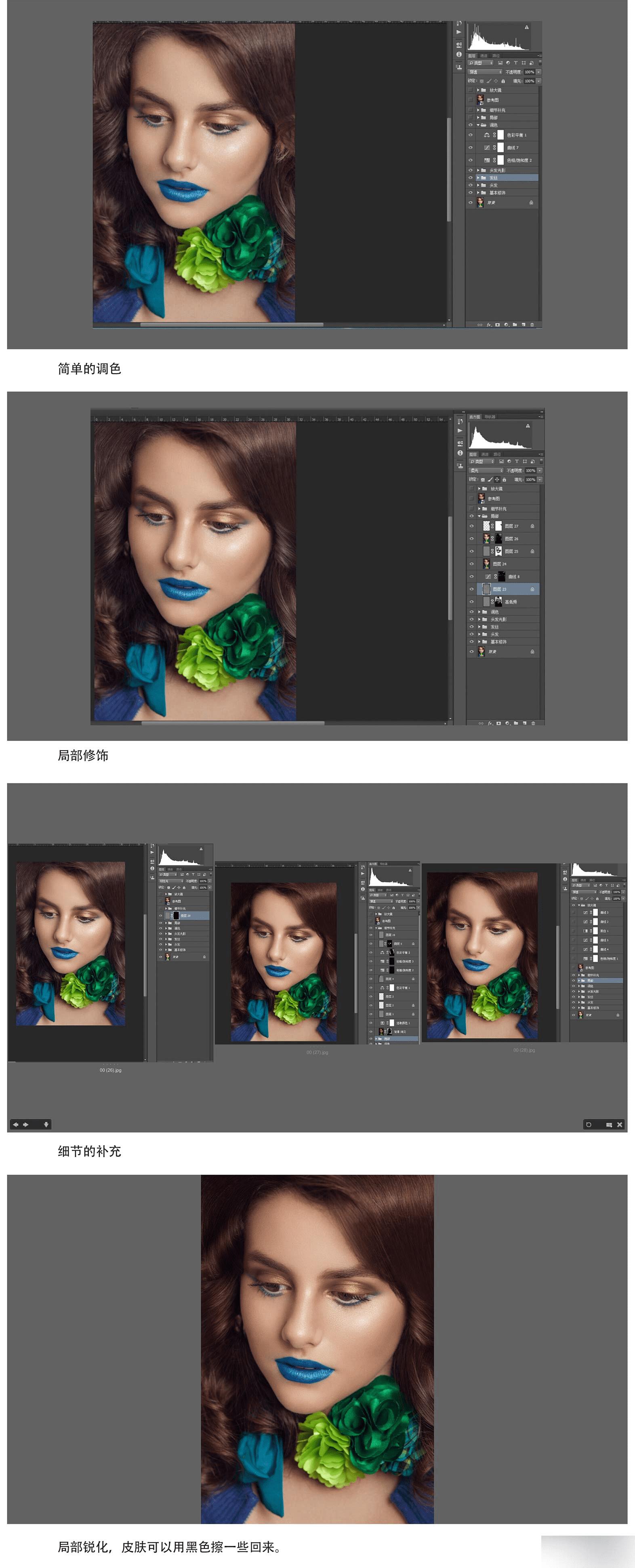 ps国内外商业人像修图的技巧有哪些?