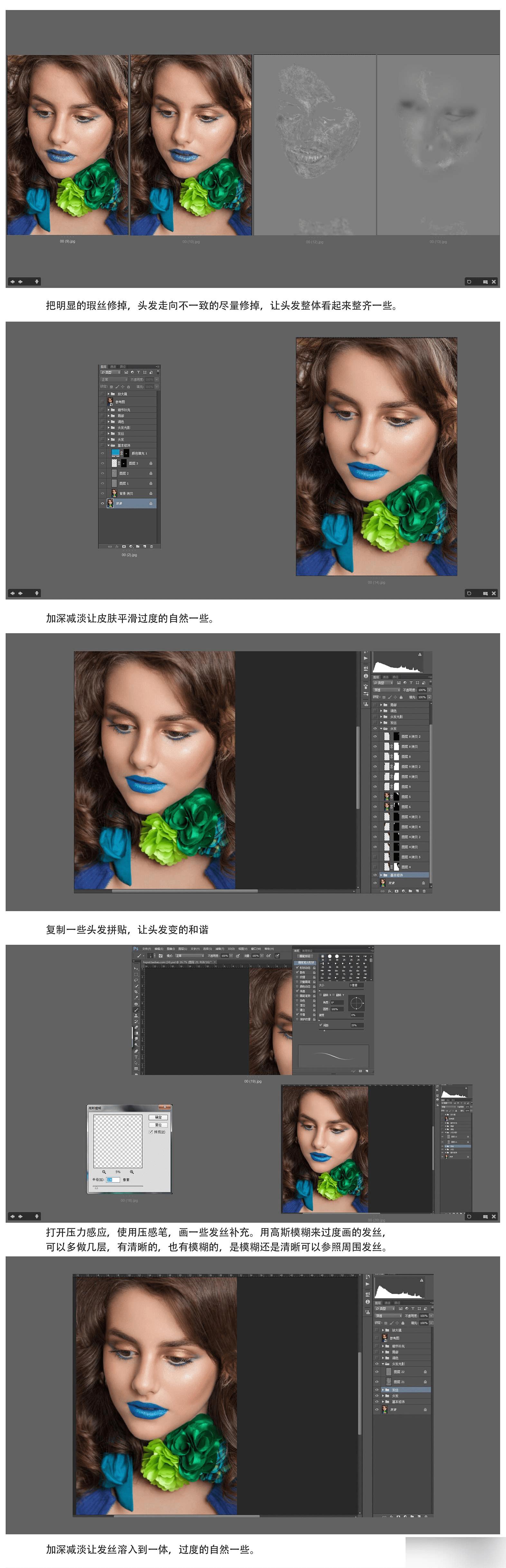 ps国内外商业人像修图的技巧有哪些?
