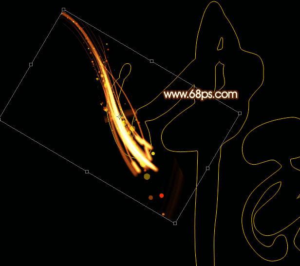 用pa制作流畅的中秋火焰光丝字的教程