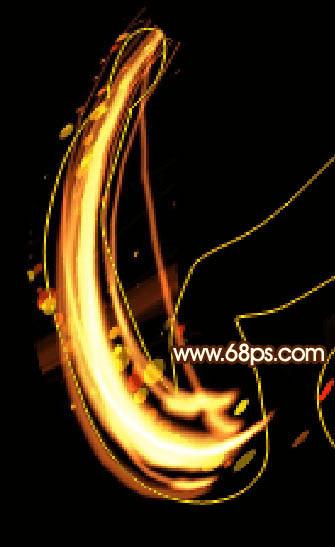 用pa制作流畅的中秋火焰光丝字的教程