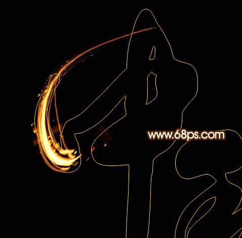 用pa制作流畅的中秋火焰光丝字的教程