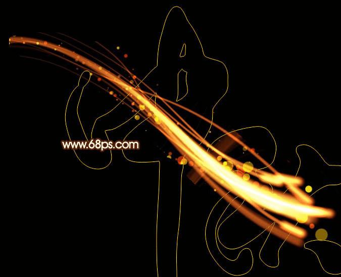 用pa制作流畅的中秋火焰光丝字的教程