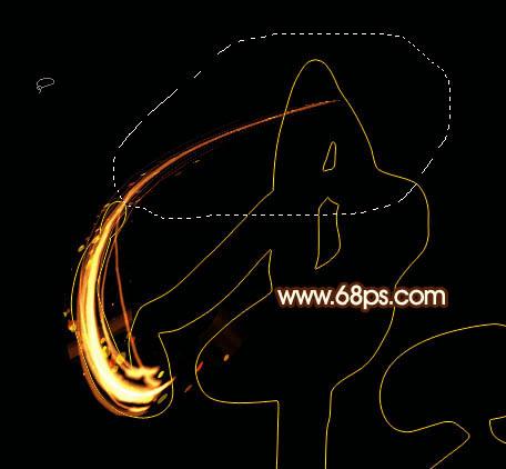 用pa制作流畅的中秋火焰光丝字的教程