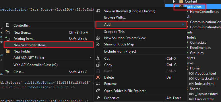 MVC5+EF6的简单示例介绍